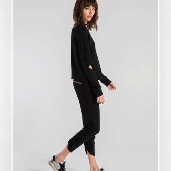 n. philanthropy savannah cut out sweatshirt XS navy - Picture 2 of 3